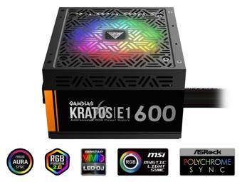 Gamdıas Kratos E1-600, 600w, Rgb, Gamıng, Atx, Power Supply (psu)