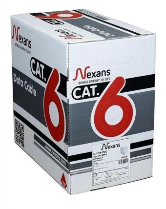 Nexans Cat6, 305m, 23awg (0,58mm), Utp, %100  Bakır, Lszh Halogen Free, Kablo (turuncu)