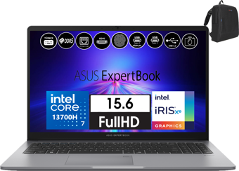 Asus Expertbook P1 P1503 Intel Core I7-13700H 32GB Ddr5 1tb SSD Freedos 15.6 Fhd EXP1503CVAI716512S0D18+ZETTAÇANTA