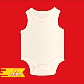 Novibaby Bebek Atlet Body Zıbın Çıtçıtlı Ekru 100% Pamuk Yenidoğan 0-3 Ay