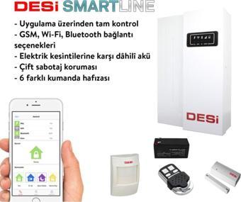 Desi Alarm Desi Smartlıne Iot Bluetooth + Wifi + Gprs Hırsız Alarm Sistemi