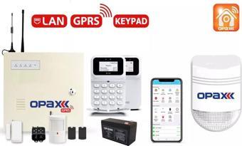 Opax -2747 Gprs & Lan Keypadli Alarm Panel Bgr-09 Kablosuz Sirenli Akü Full Set (1 Yıl Ahm Ücretsiz)