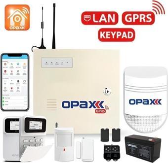 Opax 2747 Gprs&Lan Alarm Paneli Bgr-10 Kablolu Sirenli Full Set (1 Yıl Ahm Ücretsiz)