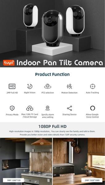 Opax -3060 2Mp Ip Wıfı Pt Camera 1080P Two-Way Audıo