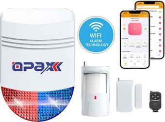 Opax Bgr-12 Wıfı Kablosuz Siren Alarm Sistemi Mobil Uygulamalı Data Güvenlik