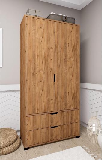 Midoser Atlas 2 Kapılı 2 Çekmeceli Çok Amaçlı Gardırop