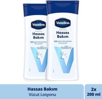 Vaseline Vücut Losyonu Hassas Bakım Kuru Çok Kuru Ve Hassas Ciltler Için 200 Ml X2