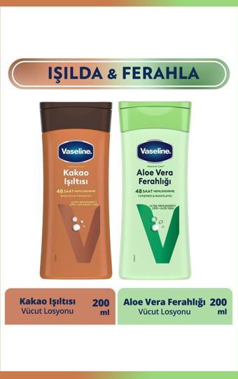 Vaseline Vücut Losyonu Kakao Işıltısı 200 Ml Aloe Vera Ferahlığı 200 Ml