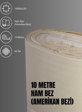 %100 Pamuk 46 Tel Amerikan Bezi Ham Bez Punch Kumaş - Krem 1000x220 cm