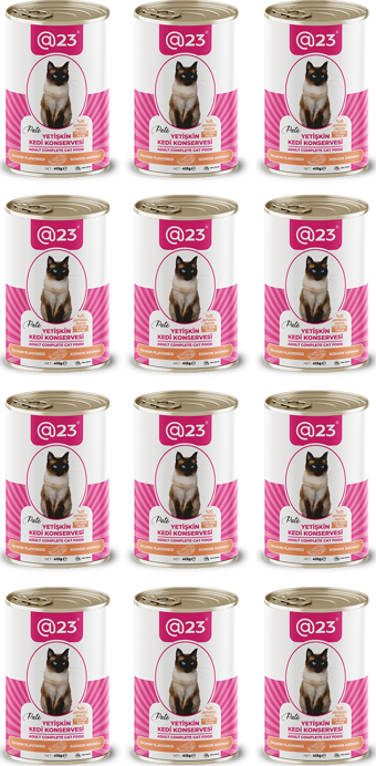 @23 Yetişkin Kedi Konservesi Somon Aromalı 415 g x 12 adet