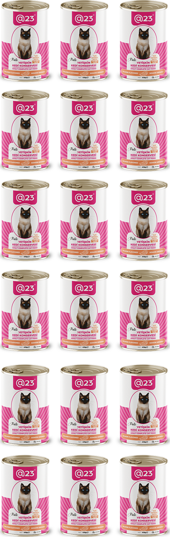 @23 Yetişkin Kedi Konservesi Somon Aromalı 415 g x 24 adet