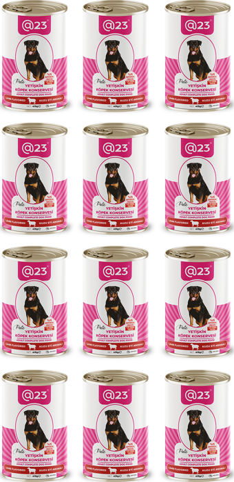 @23 Yetişkin Köpek Konservesi Kuzu Eti  Aromalı 415 g x 12 adet