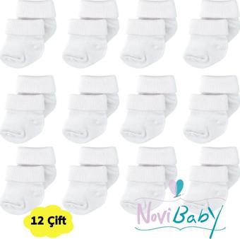 Novibaby 12'Li Bambu Yenidoğan Bebek Çorap I Snow White I Kız Erkek Bebek Çorabı 0-6 Ay