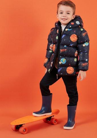 Lela Ekstra Dolgulu İçi Yumuşak Polarlı Kapüşonlu Şişme Erkek Çocuk Mont 5763003 KOYU LACİVERT