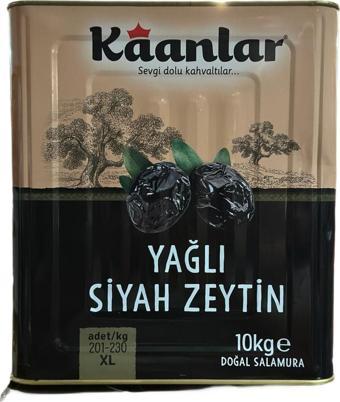 Kaanlar Doğal Yağlı Sele Siyah Zeytin Premium 10 Kg ( 201-230)