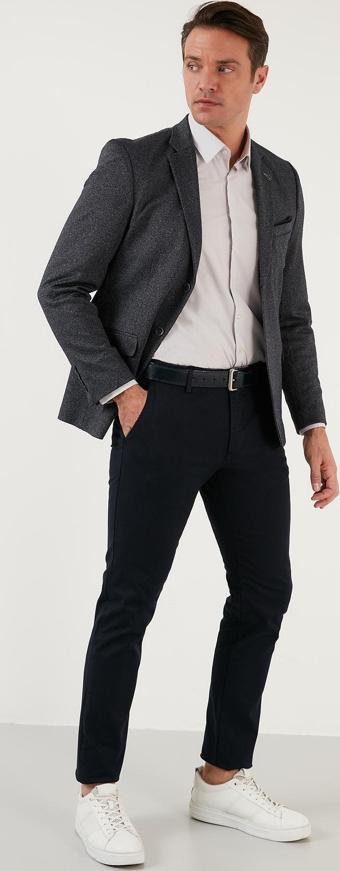 Buratti Pamuklu Normal Bel Slim Fit Boru Paça Erkek Pantolon 216MILANO KOYU LACİVERT