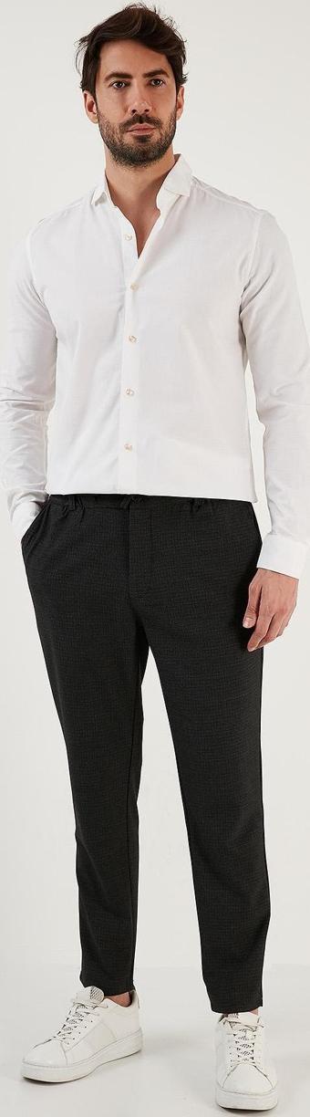 Buratti Slim Fit Normal Bel Düz Paça Erkek Pantolon 6135517 ANTRASİT