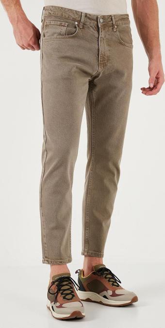 Buratti Streç Pamuklu Slim Fit Normal Bel Boru Paça Jeans Erkek Kot Pantolon 15900S31MILANO BEJ