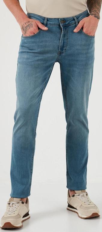 Buratti Pamuklu Normal Bel Regular Fit Boru Paça Jeans Erkek Kot Pantolon 2210J107PARMA LACİVERT