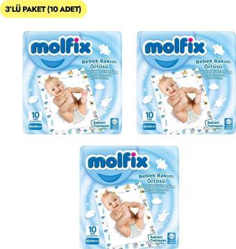 Molfix Bebek Bakım Örtüsü 10 Adet X 3 Paket