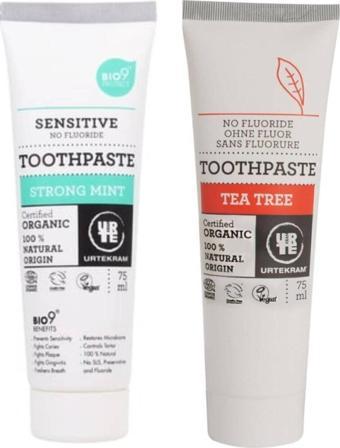 Sensitive Urtekram Organik Çay Ağacı Yağı 75 Ml + Yoğun Naneli 2'Li Diş Macunu 75 Ml