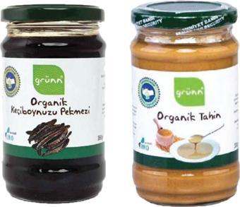 Grünn Organik Tahin 300 Gr + Keçiboynuzu Pekmezi 380 Gr