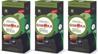 Gimoka Nespresso Uyumlu Alüminyum Kapsül Kahve Brasile 10'Lu  X  3 Adet - Yoğunluk 8