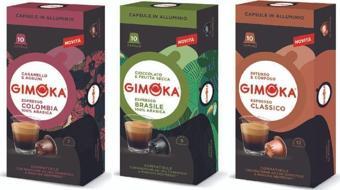 Gimoka Nespresso Uyumlu Alüminyum Kapsül Kahve 3'Lu Set Classic Espresso + Brasile + Columbia