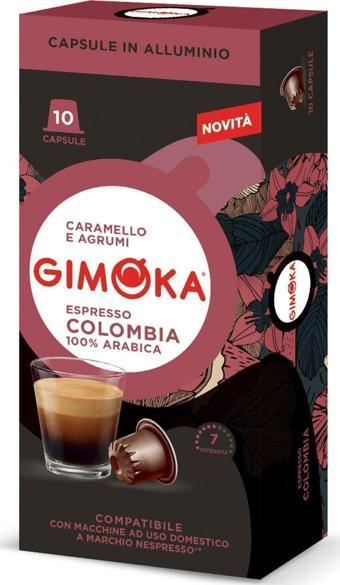 Gimoka Nespresso Uyumlu Alüminyum Kapsül Kahve Colombia 10'Lu - Yoğunluk 7