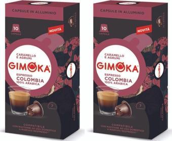 Gimoka Nespresso Uyumlu Alüminyum Kapsül Kahve Colombia 10'Lu  X  2 Adet - Yoğunluk 7