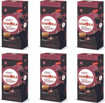 Gimoka Nespresso Uyumlu Alüminyum Kapsül Kahve Colombia 10'Lu  X  6 Adet - Yoğunluk 7