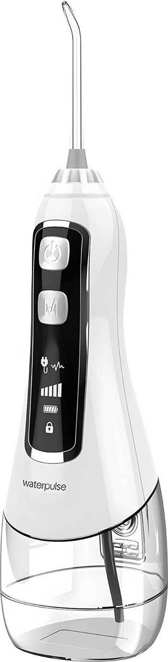 Waterpulse V580 Water Flosser Taşınabilir Şarjlı Masajlı Diş/Protez Bakım ve Ağız Duşu-Beyaz