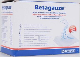 Betasan Beta Gauze Steril NonWoven Kompres 7,5cmx7,5cm (5x20) - 100'lü Kutu