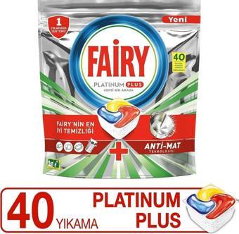 Fairy Platinum Plus 40 Adet Bulaşık Makinesi Tableti