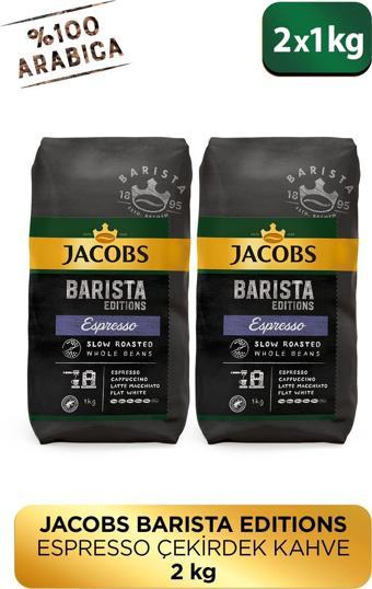 Jacobs Barista Editions Çekirdek Kahve Espresso %100 Arabica ( 1 Kg X 2)