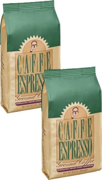 Kurukahveci Mehmet Efendi  Mehmet Efendi Caffe Espresso Kahve Öğütülmüş Folyo Ambalaj 250 Gr X 2 Adet