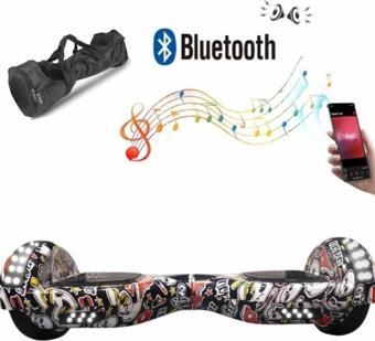 Elektrikli Kaykay Full Ledli Hoverboard Bluetooth Hoparlörlü 6.5 Inch Çanta Hediyeli D14