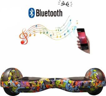 Elektrikli Kaykay Bluetoothlu Hoverboard 6.5 Inch Grafity Desenli Akıllı Denge Özelliği - D22