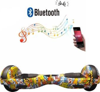 Elektrikli Kaykay Bluetoothlu Hoverboard 6.5 Inch Grafity Desenli Akıllı Denge Özelliği - D25