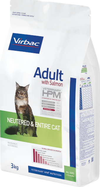 Virbac Adult Cat Salmon - Neutered & Entire (Kısırlaştırılmış Kedi) 3 kg