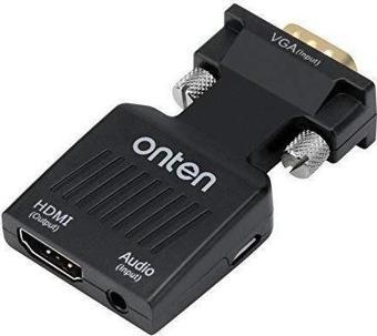 Onten OTN-7557 1080P Hdmi to Vga Ses Çıkışlı Dönüştürücü Kablo