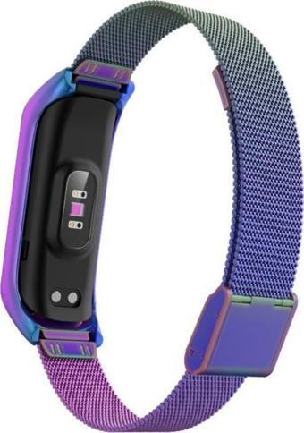 Samsung Galaxy Fit 2 R220 Uyumlu Metal Hasır Tokalı Kordon Kayış