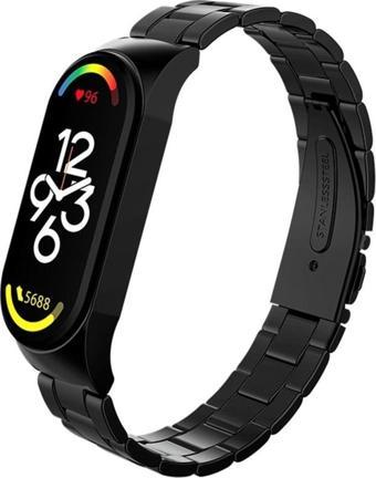 Xiaomi Mi Band 7 Uyumlu Çelik Steel Kordon Kayış