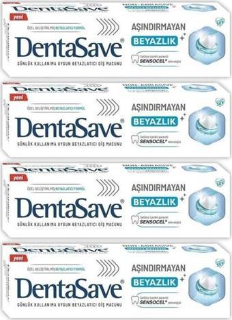 Dentasave Aşındırmayan Beyazlık Diş Macunu 75 ml x 4 Adet