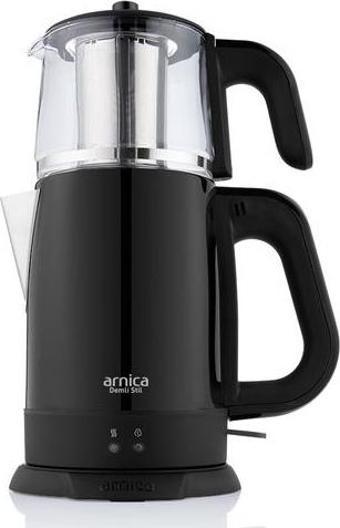 Arnica IH33205 Demli Stil 1800 W Siyah Cam Demlikli Çay Makinesi