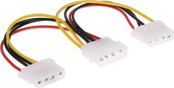 Lunatic 2544 4 Pin Molex Power Çoklayıcı 2 Çıkış 1 Giriş Supply Kasa Güç Kablosu