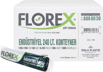 Florex Endüstriyel 240Lt Konteyner Siyah Çöp Poşedi