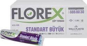 Florex Standart Büyük Boy Mavi Çöp Poşeti X50 Rulo