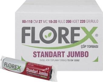 Florex Standart Jumbo Boy Siyah Çöp Poşeti X 20 Rulo / 1 Koli