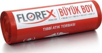 Florex Tıbbi Atık Çöp Poşeti. 60X85 Cm. 10 Rulo X10 Lu 100 Adet